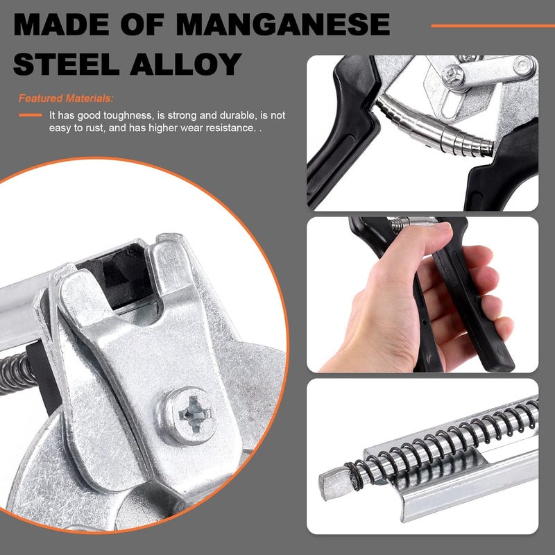 Tanstic طقم كماشة حلقة مسمار نوع M 1201 قطعة، بما في ذلك كماشة حلقة الخنزير وأدوات اليد لتثبيت الأثاث وإصلاح أدوات اليد مع 1200 قطعة مسامير فولاذية مجلفنة لتثبيت السياج - Image 4